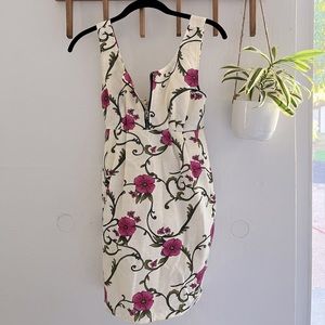 Custom hand made mini floral dress size XS